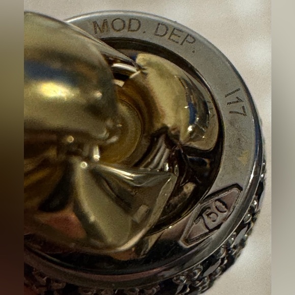 Fope Flexit Eka Bracelet Yellow Gold with White Gold Blue Sapphire Rondel Sz: 17 - Picture 10 of 15